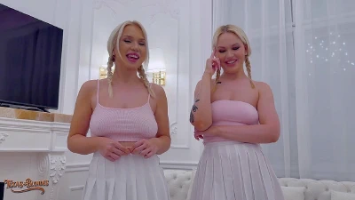 Cover for 'Hot Blondes Greta Foss & Vera Jarw Are Milking Mr. Texas's Thick Cock!'